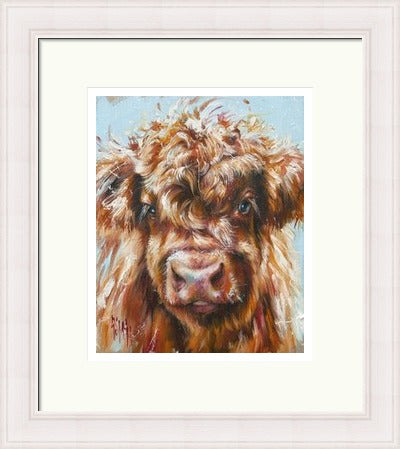 First Snow Highland Cow Art Print (Limited Edition) by Georgina McMaster