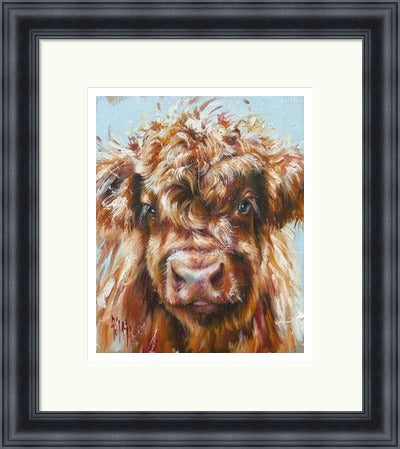 First Snow Highland Cow Art Print (Limited Edition) by Georgina McMaster