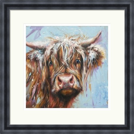Snow Kissed Highland Cow Art Print (Limited Edition) by Georgina McMaster