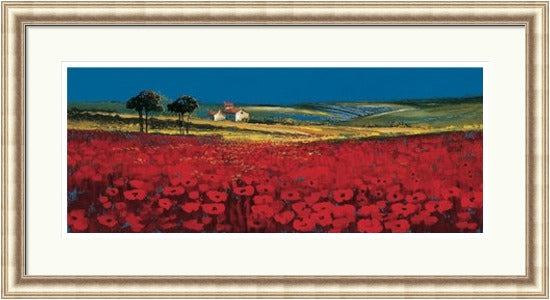 Red Fields, Tuscany by John Horsewell