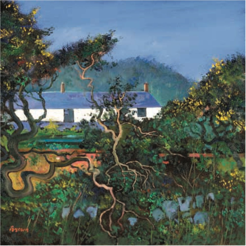 Last One - Cottages with Gorse Bushes (Signed Limited Edition) by Davy Brown