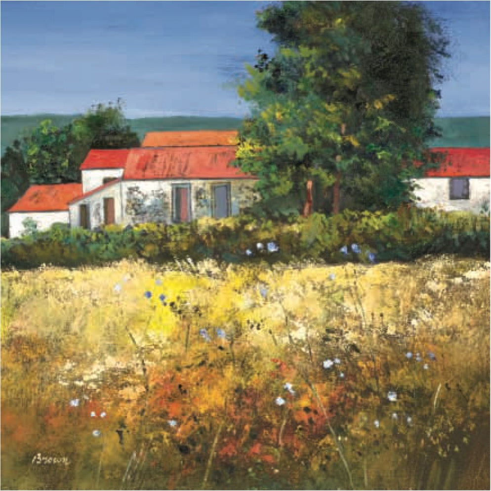 Hayfield in the Dordogne (Signed Limited Edition) by Davy Brown