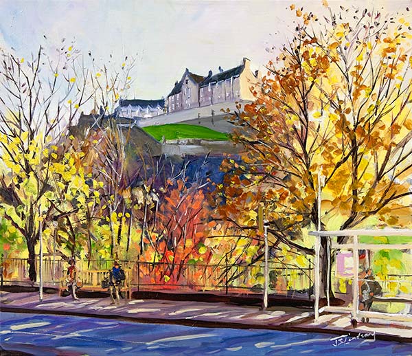 Autumn Colour, Princes Street, Edinburgh by James Somerville Lindsay