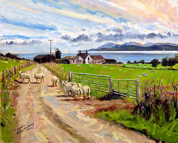 Coastal Pastures, Argyll by James Somerville Lindsay