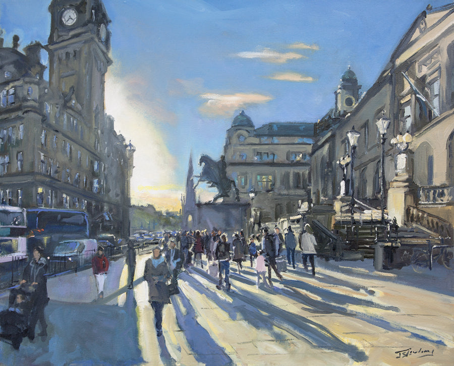 Long Shadows, Princes Street Edinburgh by James Somerville Lindsay