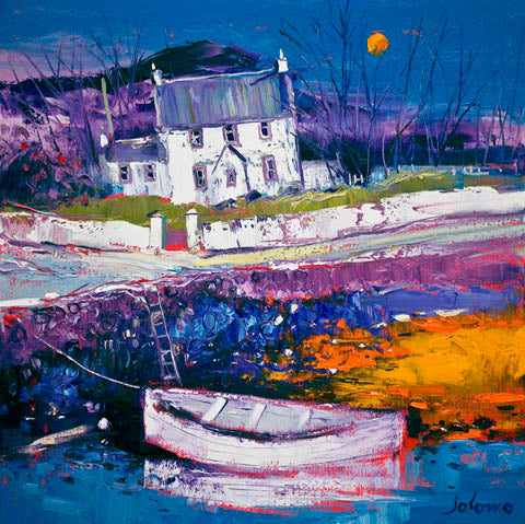 Beached Clinker at Croig Signed Limited Edition by John Lowrie Morrison (JOLOMO)