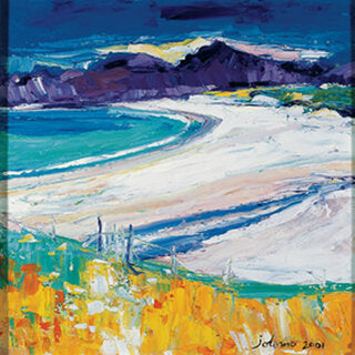 Kiloran Bay, Colonsay by Jolomo - Scottish coastal landscape artwork framed wall art print, product image 2