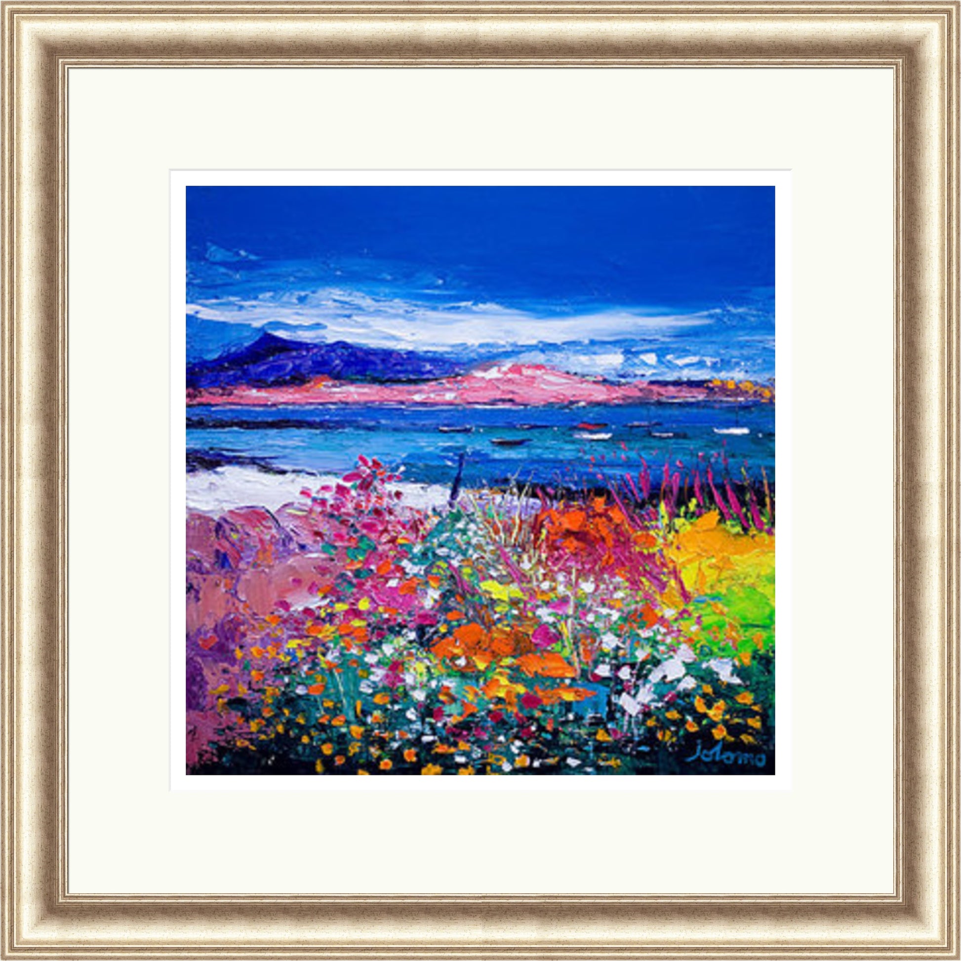 Front Gardens and the Moorings, Iona by Jolomo - floral artwork framed wall art print, product image 12