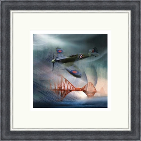 Spitfire Over Forth Bridge by Esther Cohen