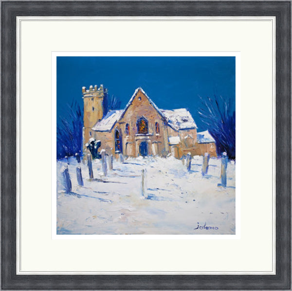Heavy Snowfall, Cramond Kirk by John Lowrie Morrison (Jolomo)