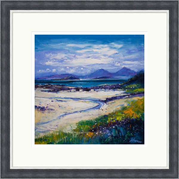 Summer Moonrise on the Paps of Rum from Portuiark by John Lowrie Morrison (Jolomo)