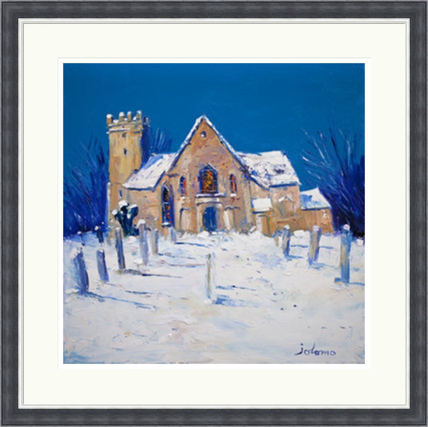 Heavy Snowfall, Cramond Kirk by John Lowrie Morrison (JOLOMO)