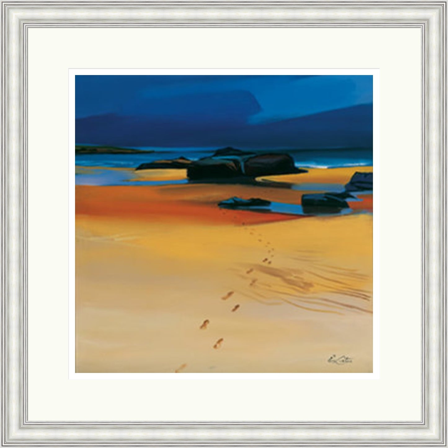 Footsteps and Orange Sands, Montrose Bay (Limited Edition) by Pam Carter
