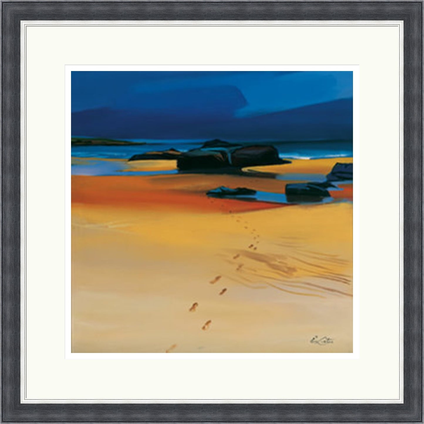 Footsteps and Orange Sands, Montrose Bay (Limited Edition) by Pam Carter