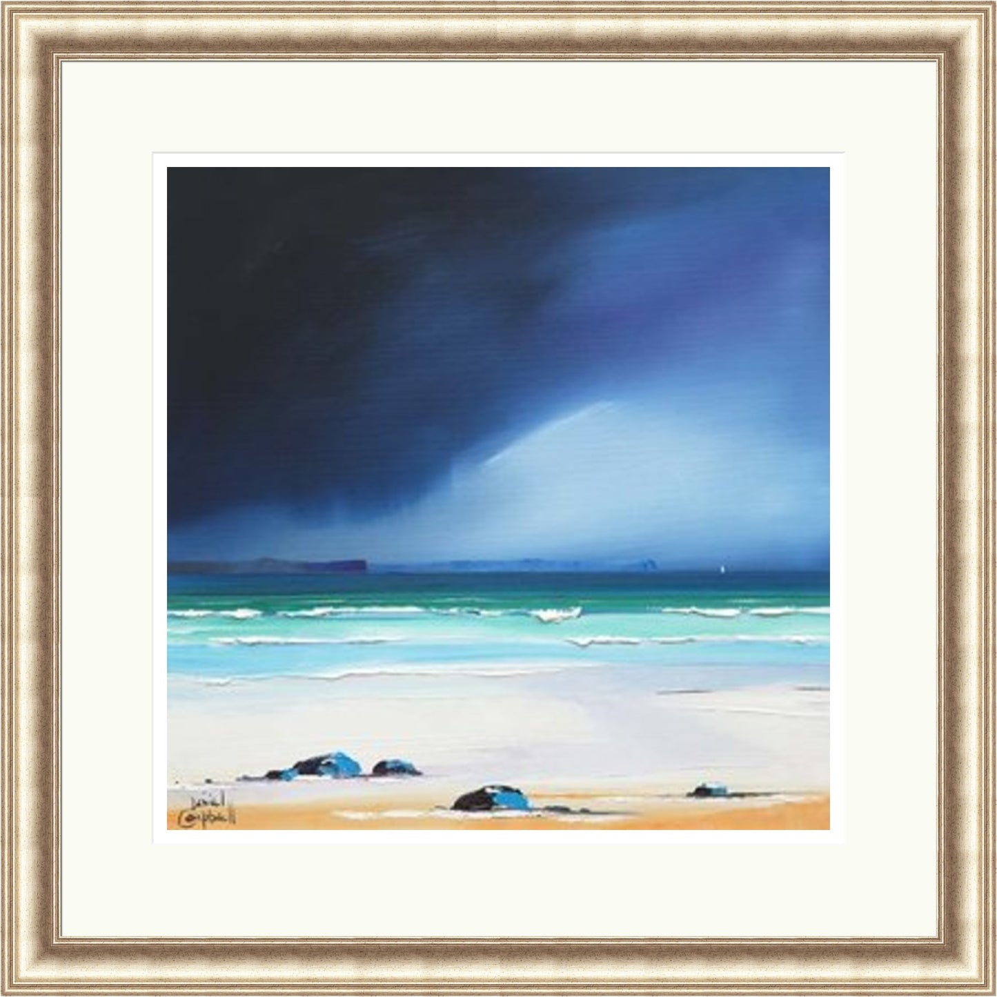 Rain Squall over Eigg by Daniel Campbell