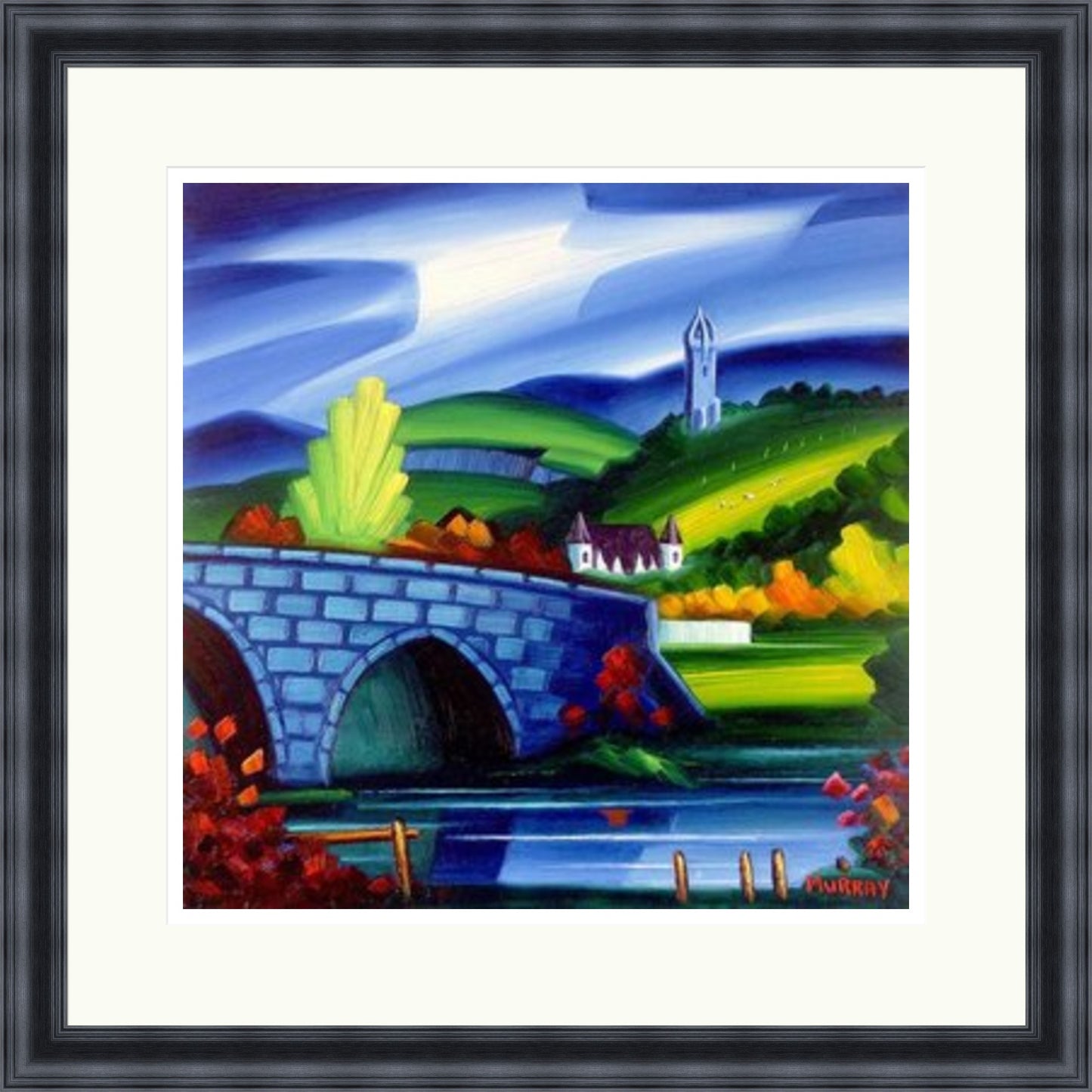 Stirling Bridge and Wallace Monument by Raymond Murray