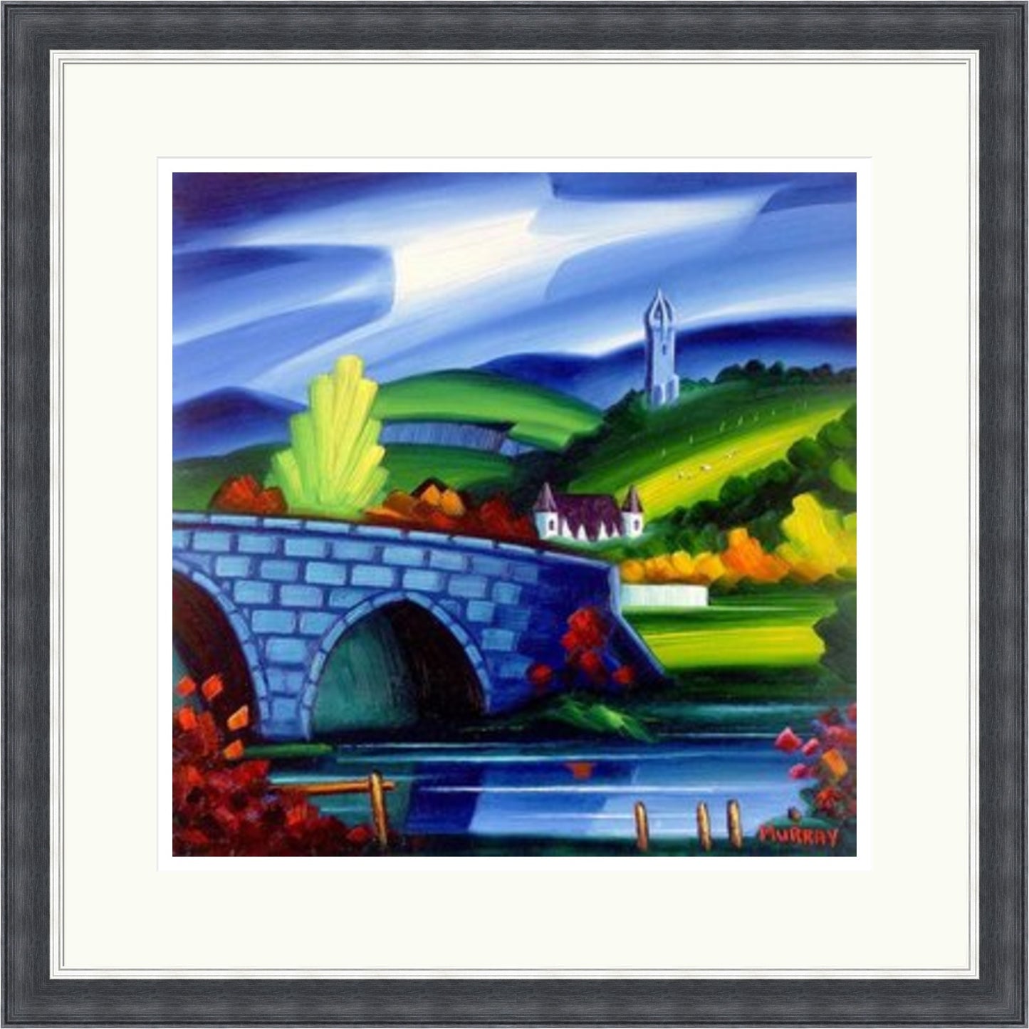 Stirling Bridge and Wallace Monument by Raymond Murray