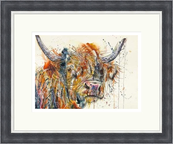 Gone with the Wind Highland Cow Art Print by Tori Ratcliffe