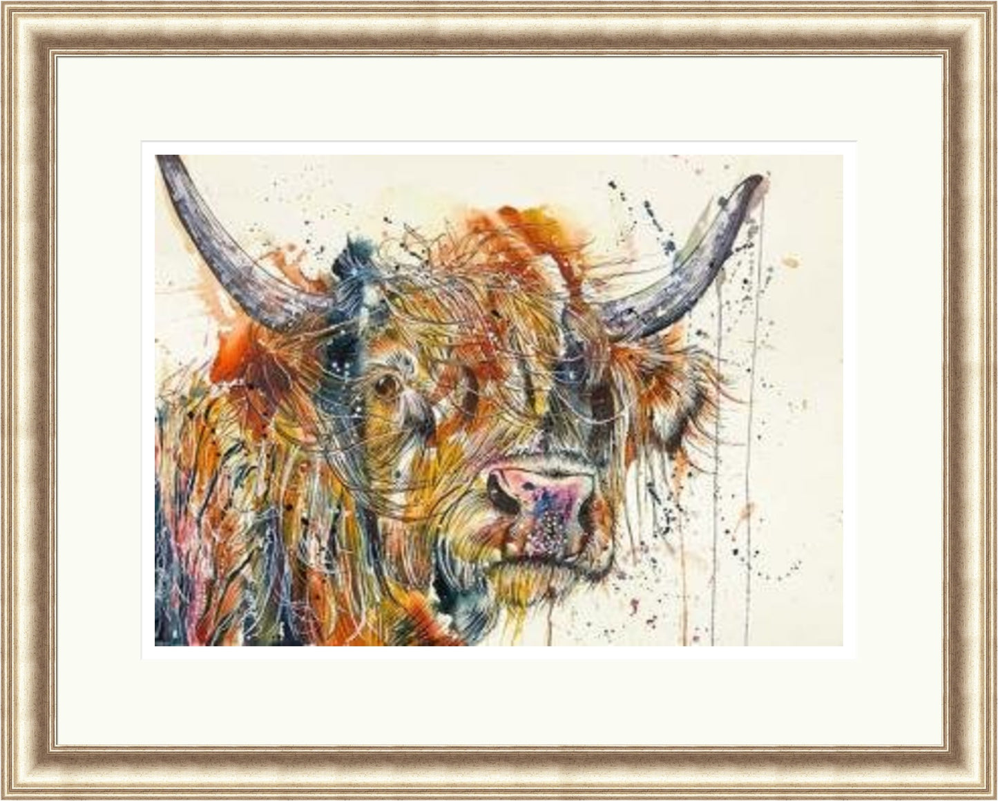 Gone with the Wind Highland Cow Art Print by Tori Ratcliffe
