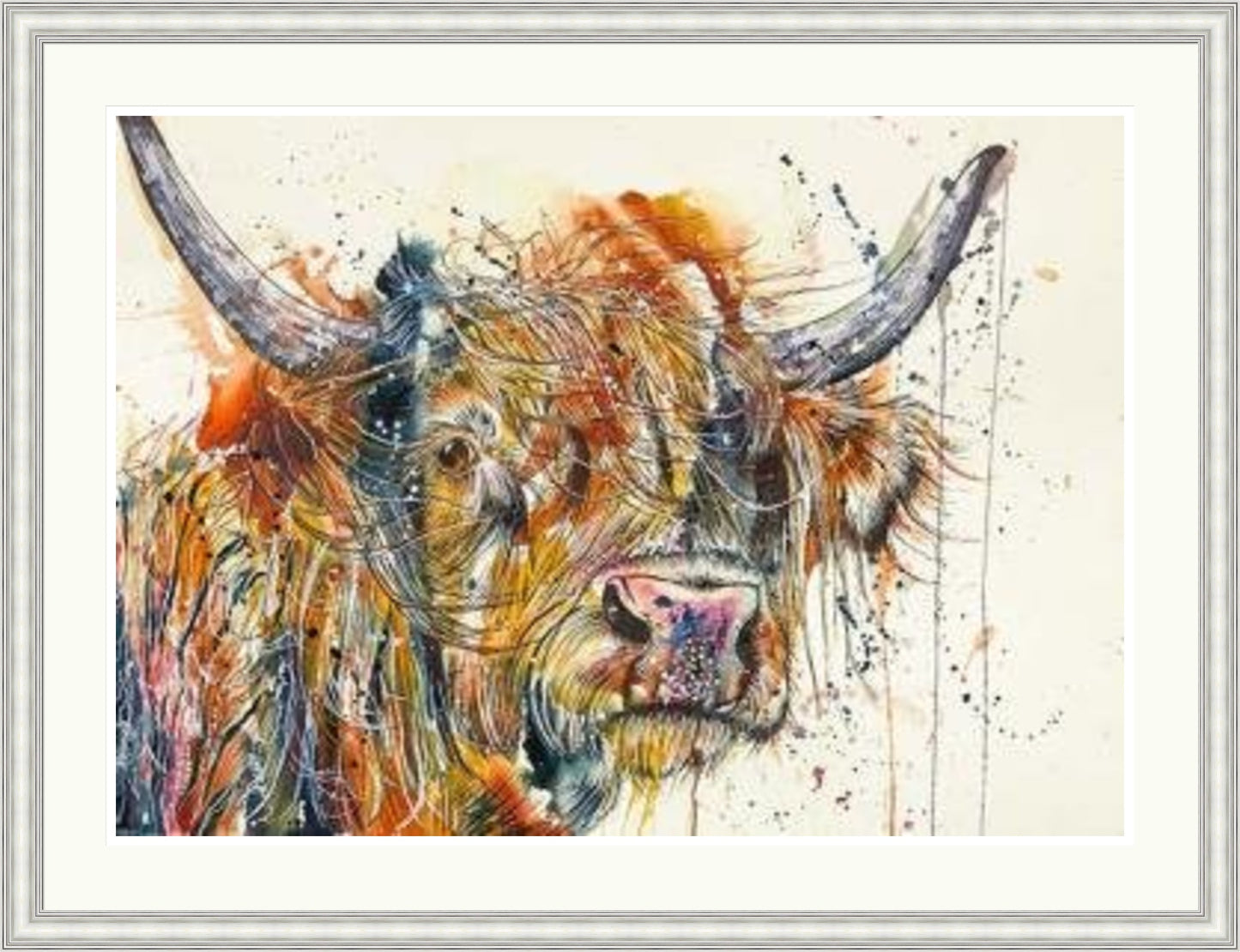 Gone with the Wind Highland Cow Art Print by Tori Ratcliffe