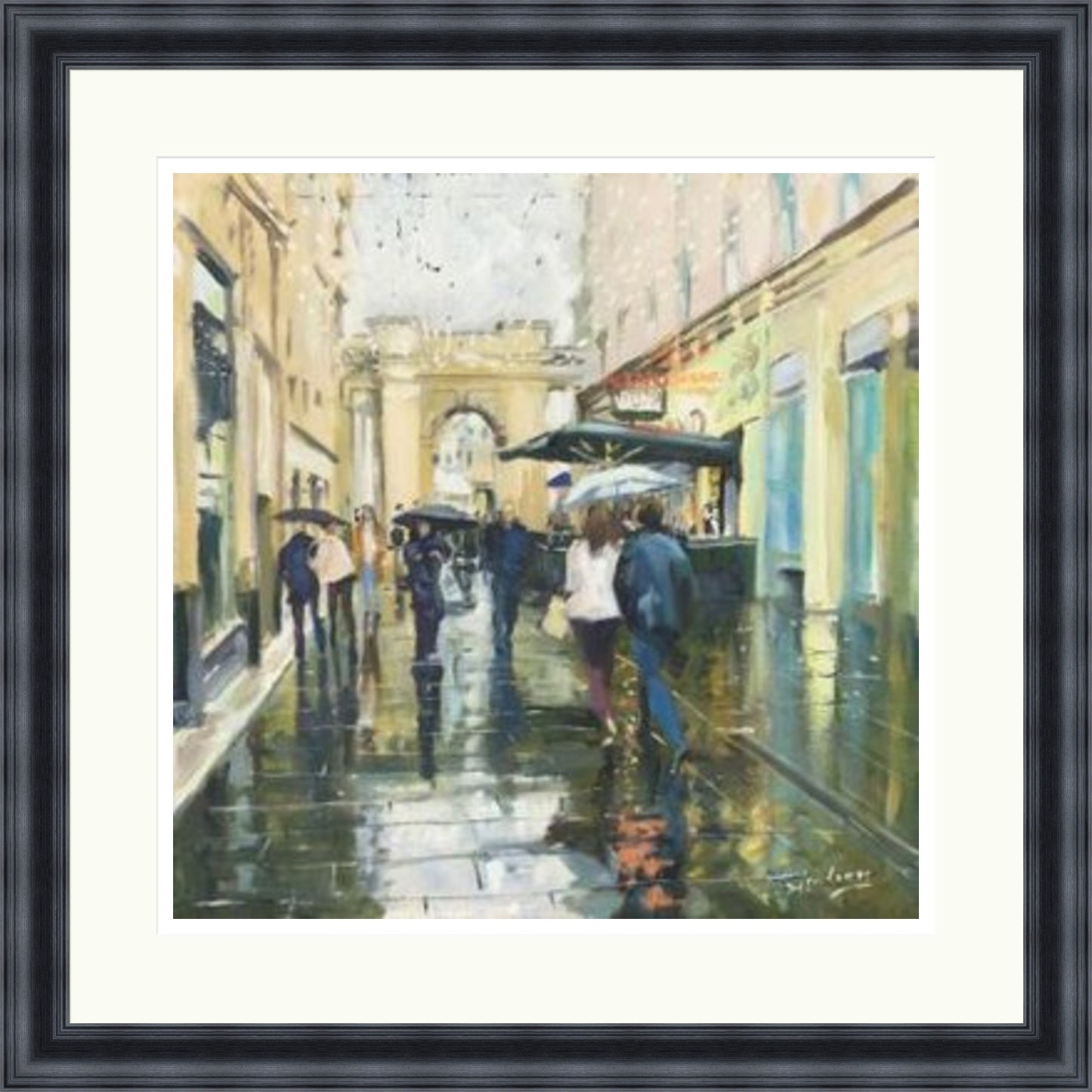 Saturday Showers Rogano, Glasgow by James Somerville Lindsay