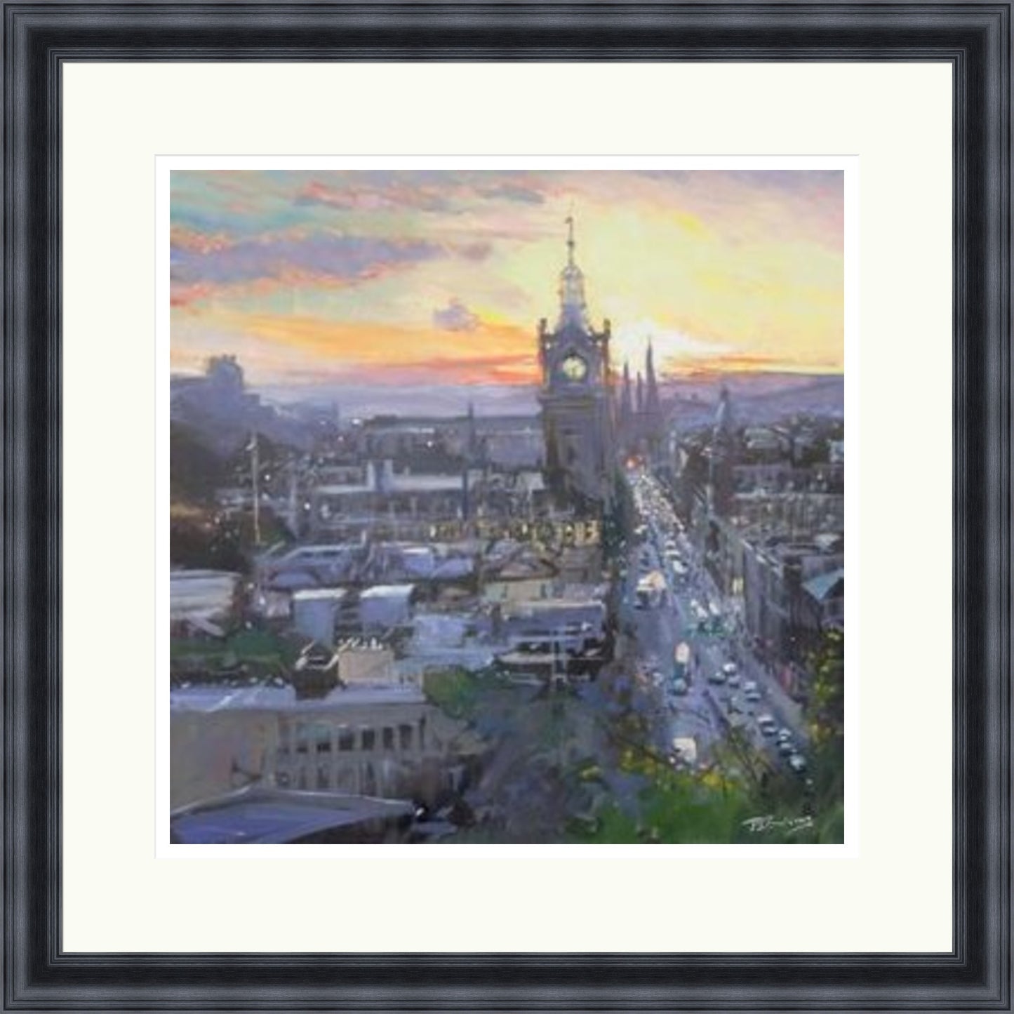 Sunset on the City, Edinburgh by James Somerville Lindsay