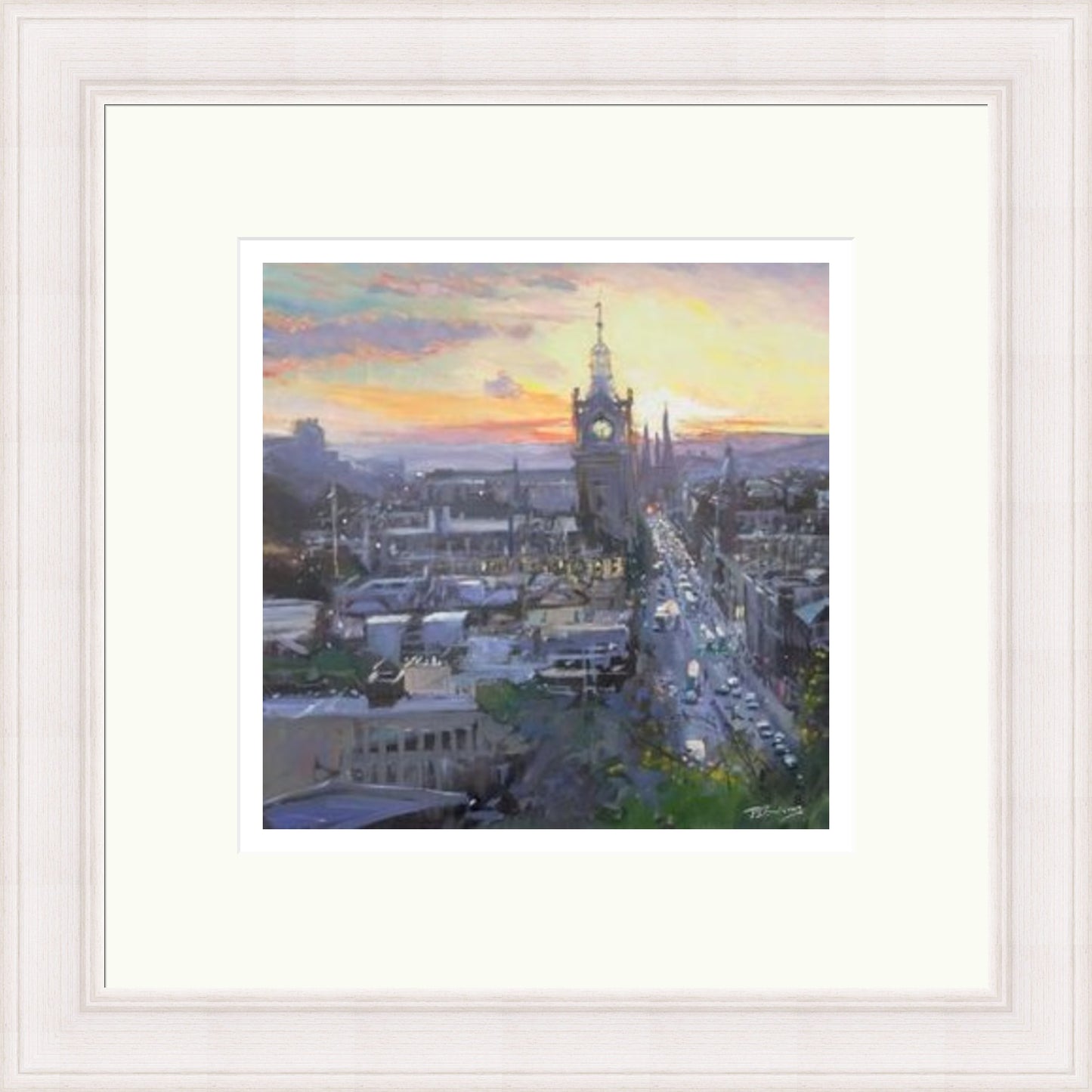 Sunset on the City, Edinburgh by James Somerville Lindsay