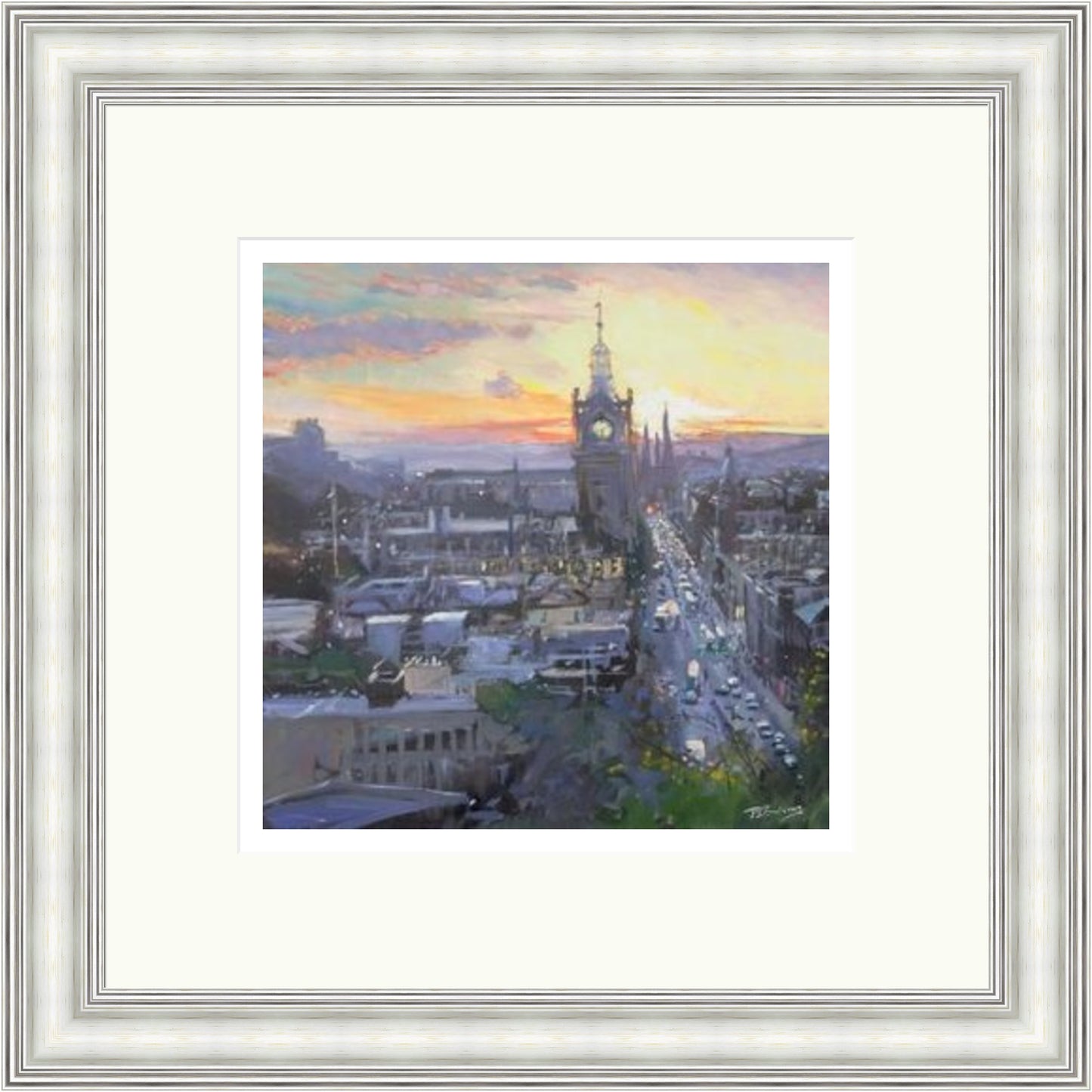 Sunset on the City, Edinburgh by James Somerville Lindsay