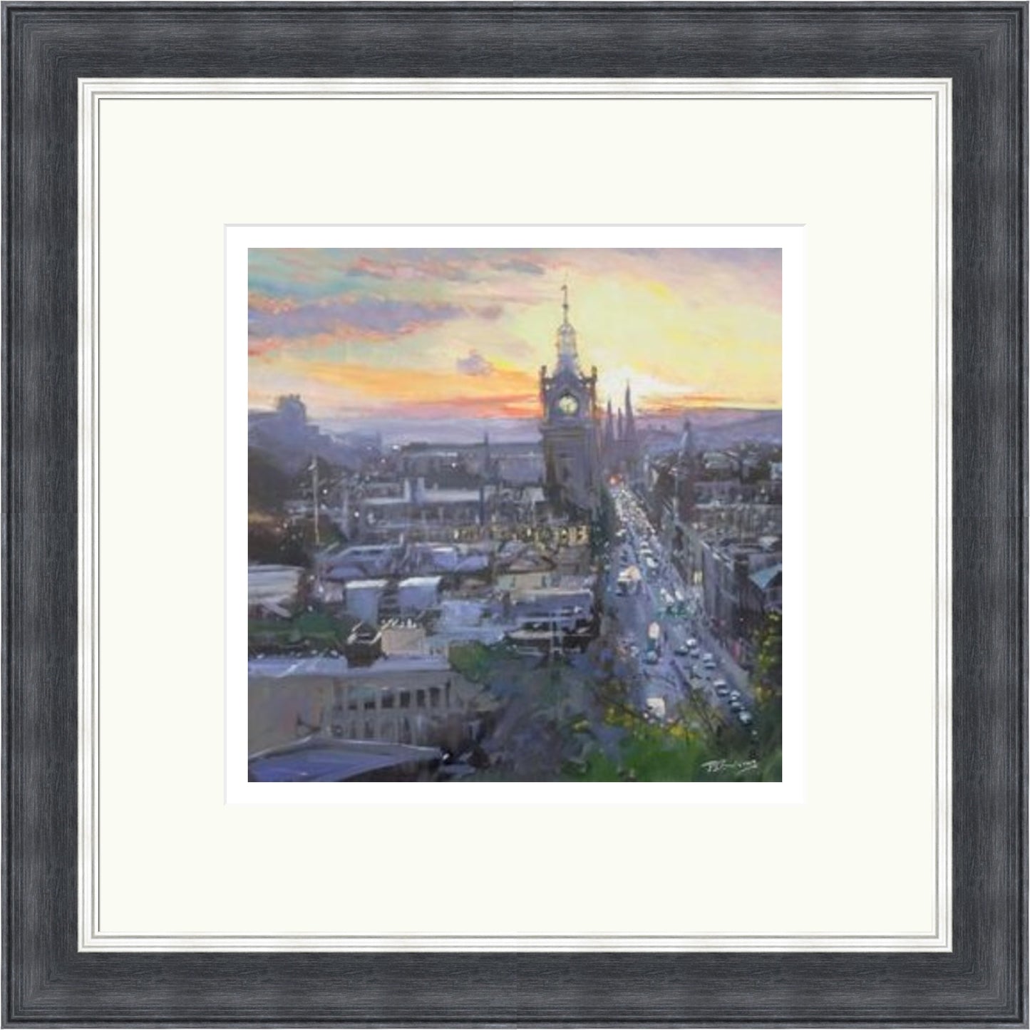 Sunset on the City, Edinburgh by James Somerville Lindsay