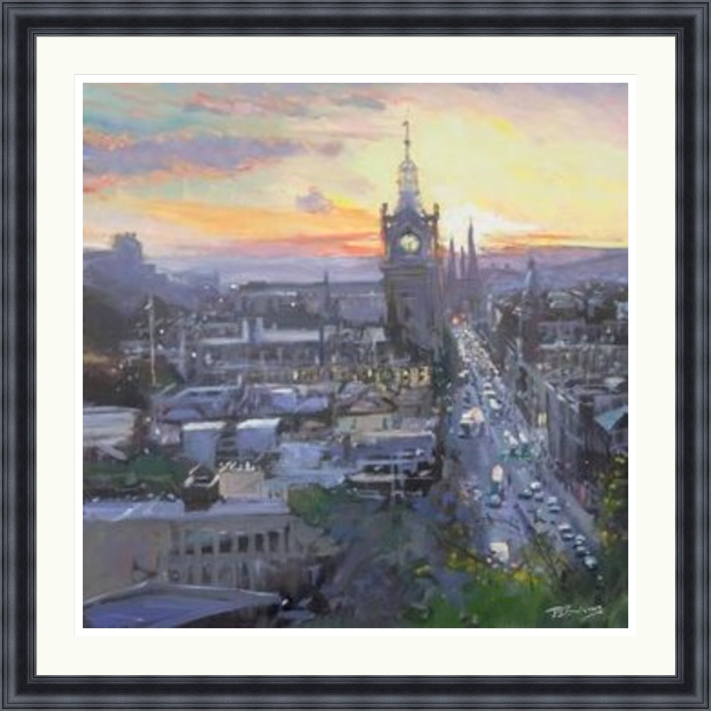 Sunset on the City, Edinburgh by James Somerville Lindsay