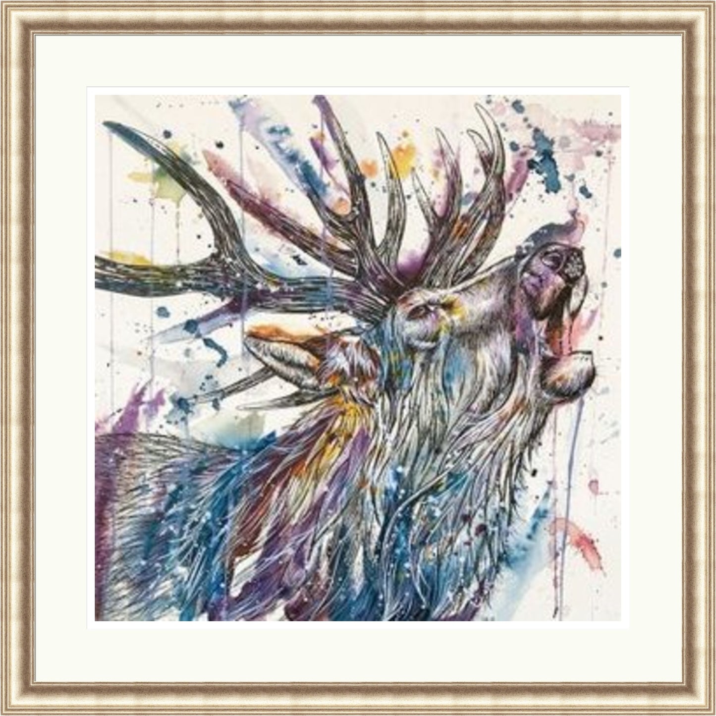 Call of the Wild Stag Art Print by Tori Ratcliffe