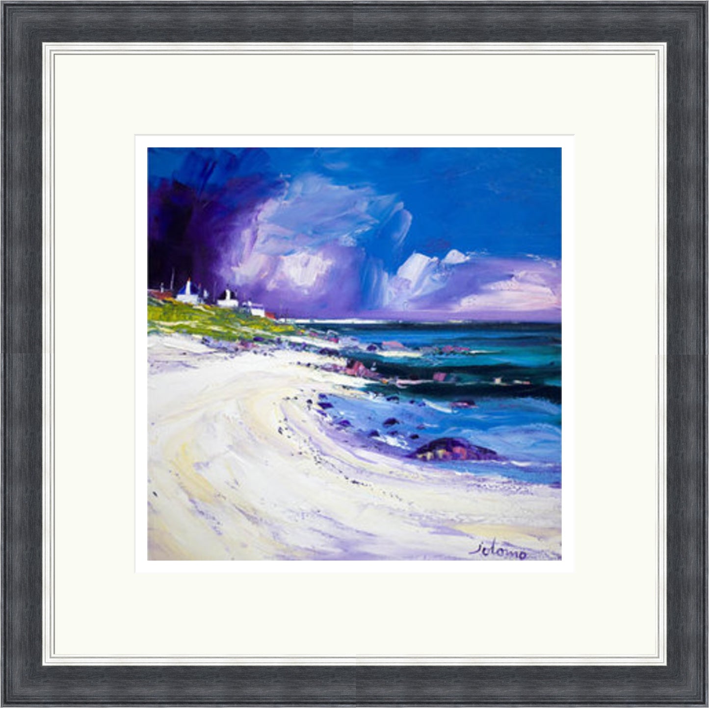 Rain Squall, Balemartine, Isle of Tiree Signed Limited Edition by John Lowrie Morrison (JOLOMO)