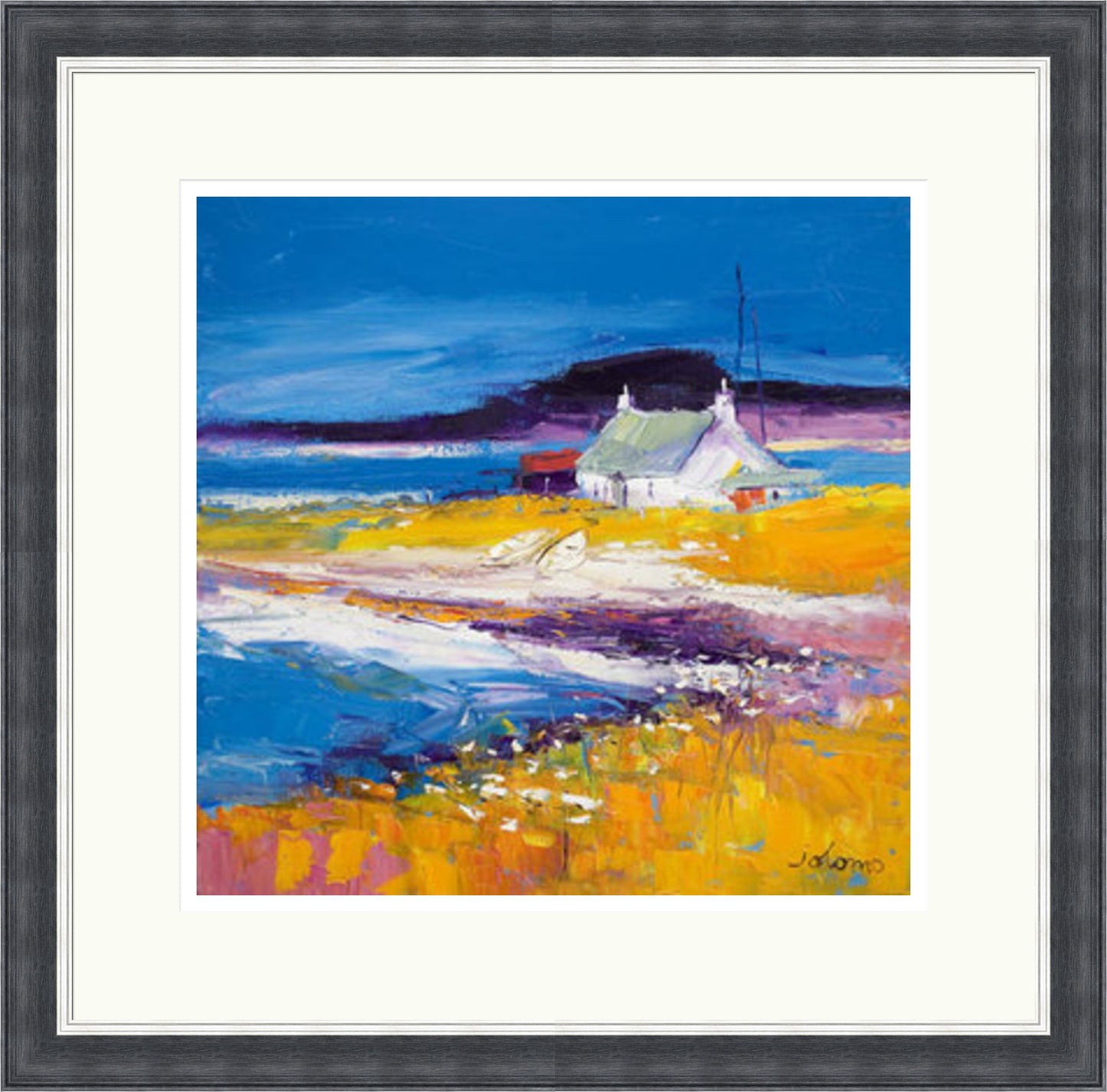 Beached Boats, Isle of Harris Signed Limited Edition by John Lowrie Morrison (JOLOMO)