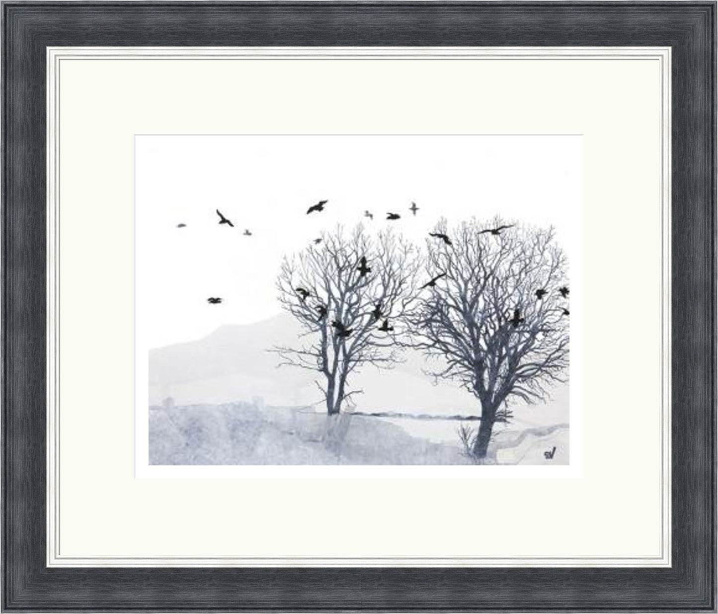 Trees and Gulls by Sandra Vick