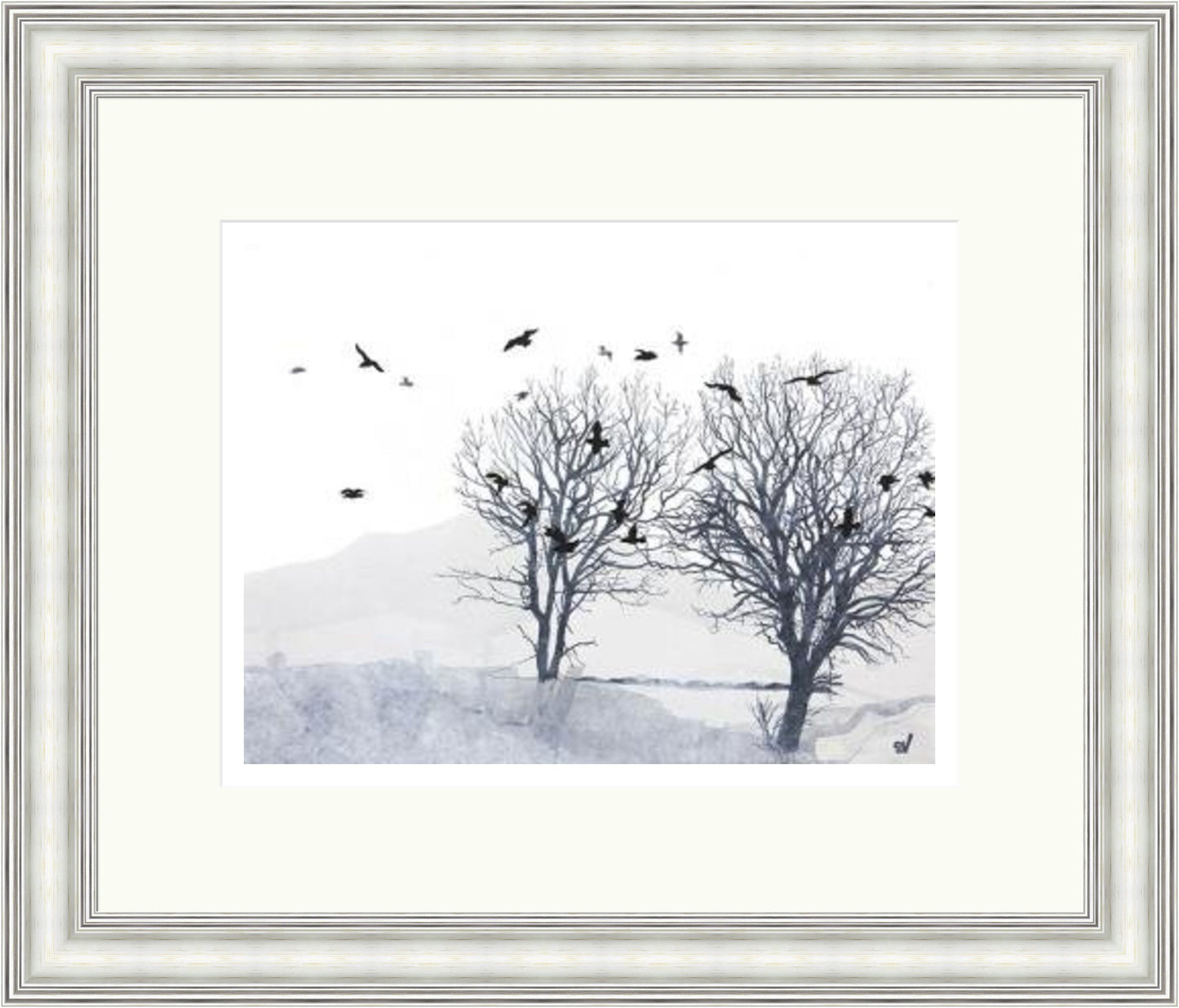 Trees and Gulls by Sandra Vick