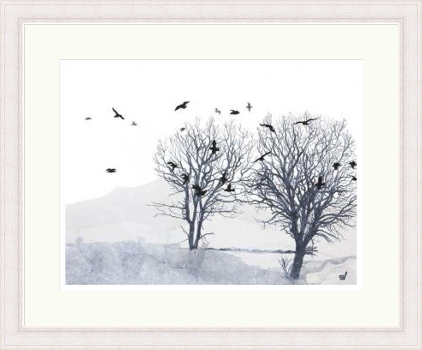 Trees and Gulls by Sandra Vick