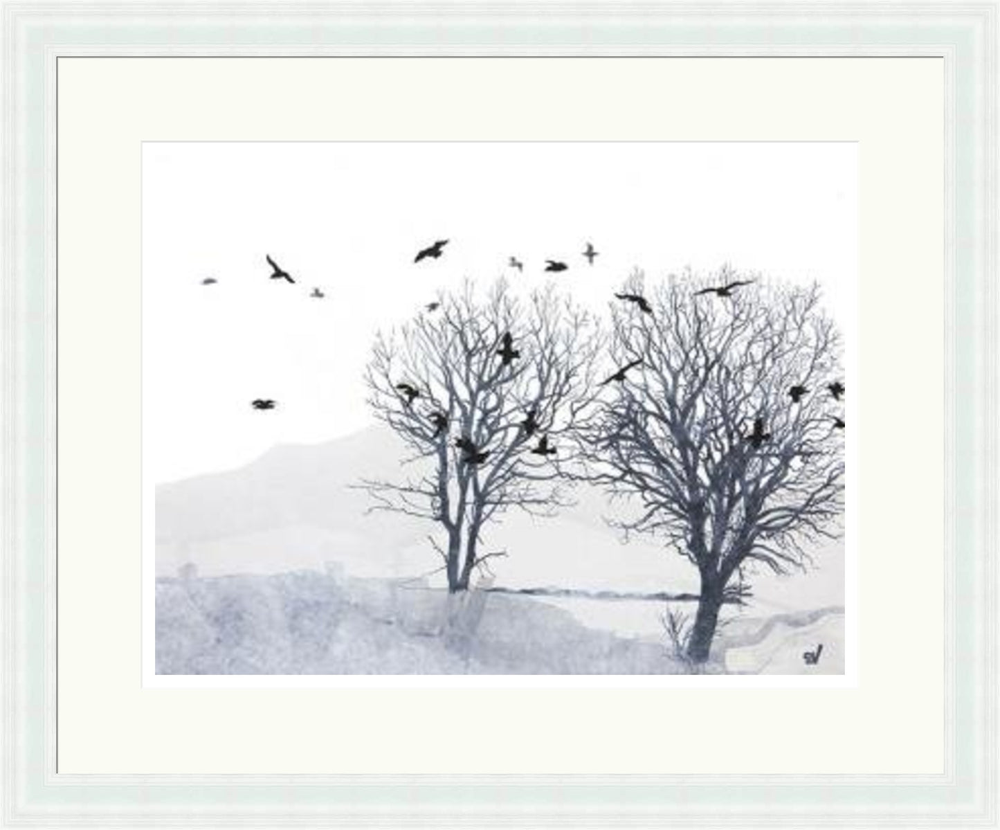 Trees and Gulls by Sandra Vick