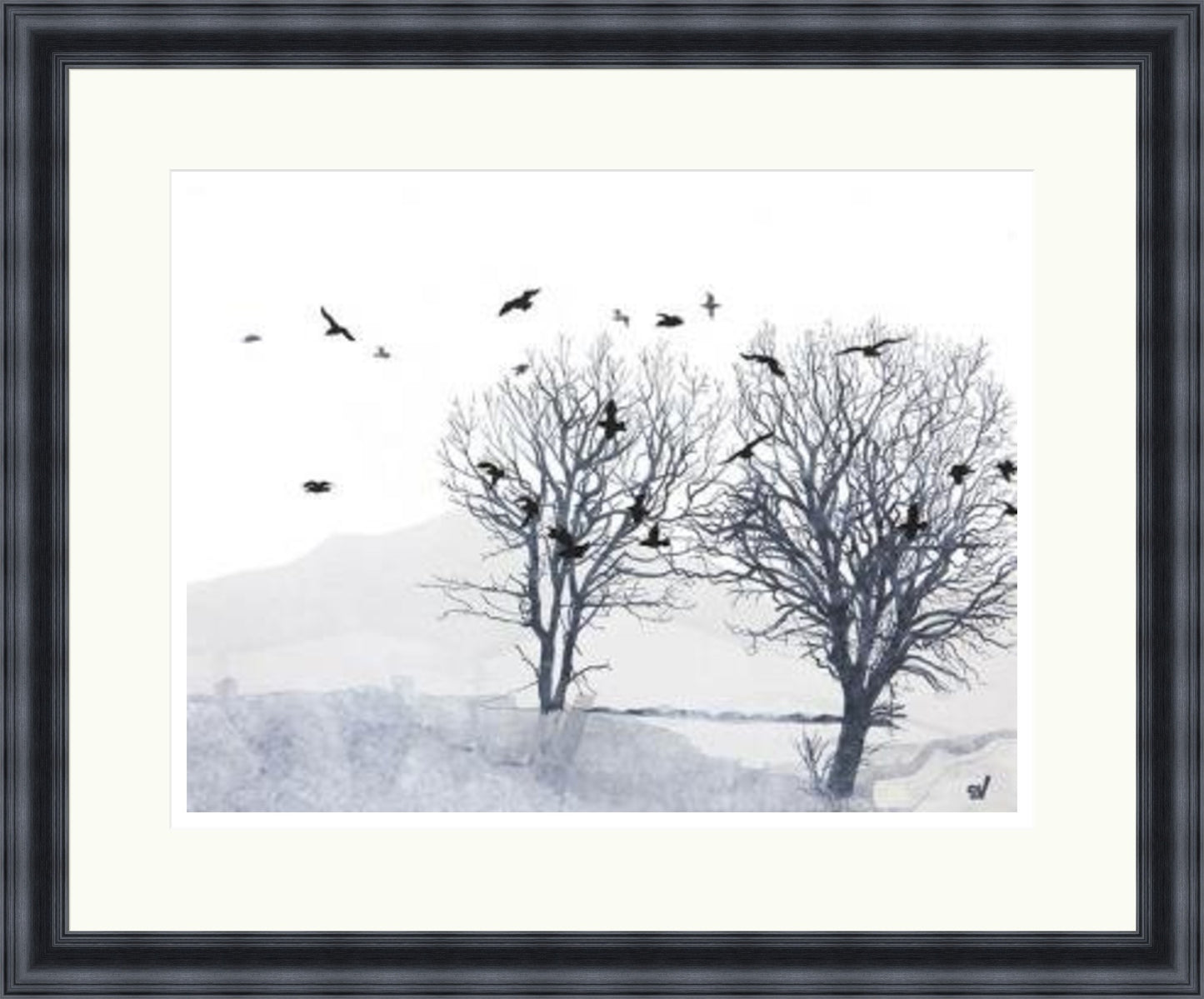 Trees and Gulls by Sandra Vick