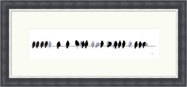 Starlings on a Telegraph Wire by Sandra Vick