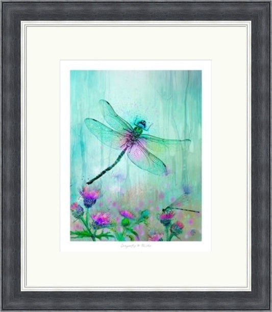 Dragonfly and the Thistle by Lee Scammacca