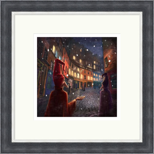 A Sudden Flurry (Victoria Street Edinburgh)  by Matylda Konecka
