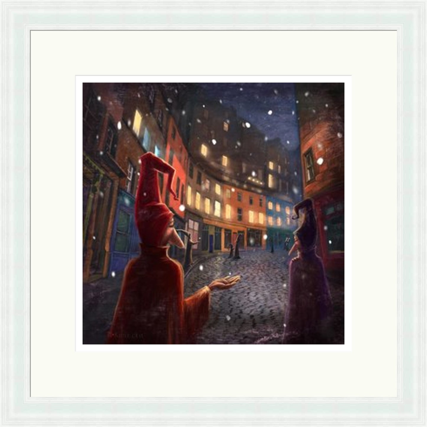 A Sudden Flurry (Victoria Street Edinburgh)  by Matylda Konecka