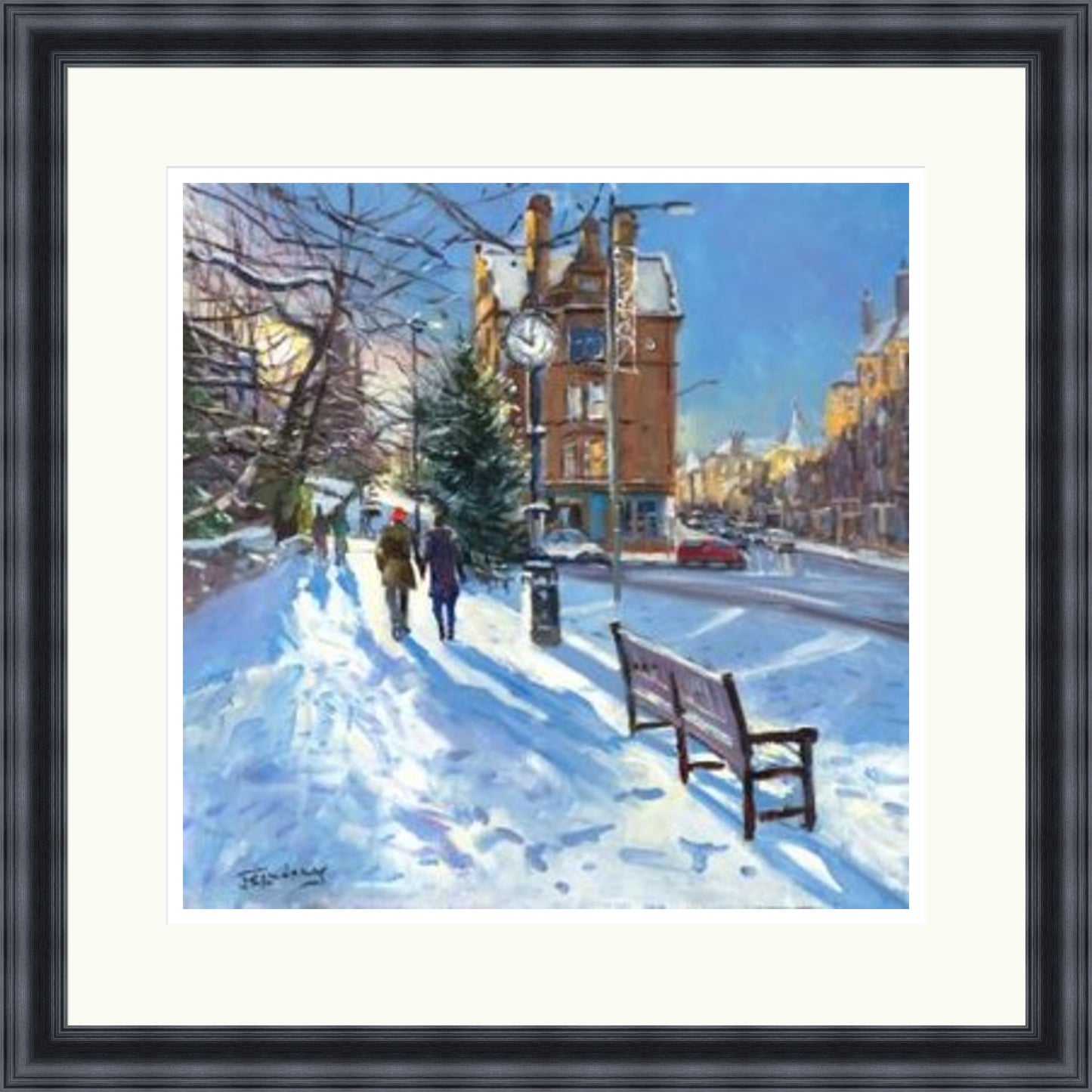 A Winter Walk, Morningside Road, Edinburgh by James Somerville Lindsay