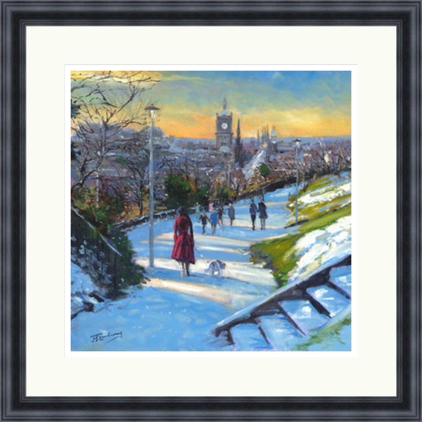 Winter on Calton Hill, Edinburgh by James Somerville Lindsay