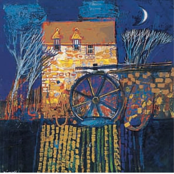 Mill and Moon, Orkney by George Birrell