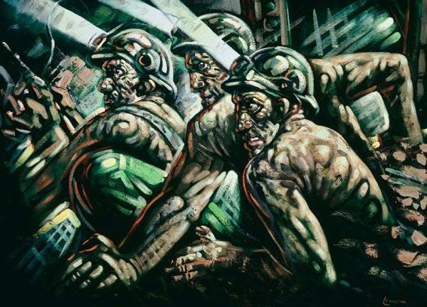 Three Miners by Peter Howson