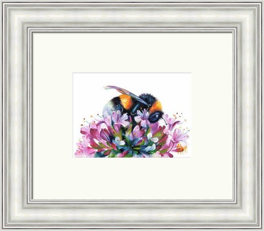 Sweet Spot Bee on Blossom Art Print by Georgina McMaster