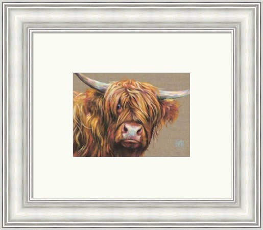 Arran Highland Cow Art Print by Georgina McMaster