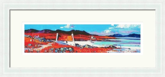 Shore Cottages, Isle of Barra Signed Limited Edition) by Jean Feeney