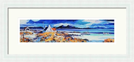 Boats on the Rocky Shore, Ardnamurchan (Signed Limited Edition) by Jean Feeney
